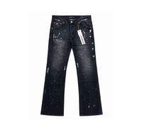 Purple Brand Wide Leg Jeans “Black Wash Paint Splatter” - foto 1