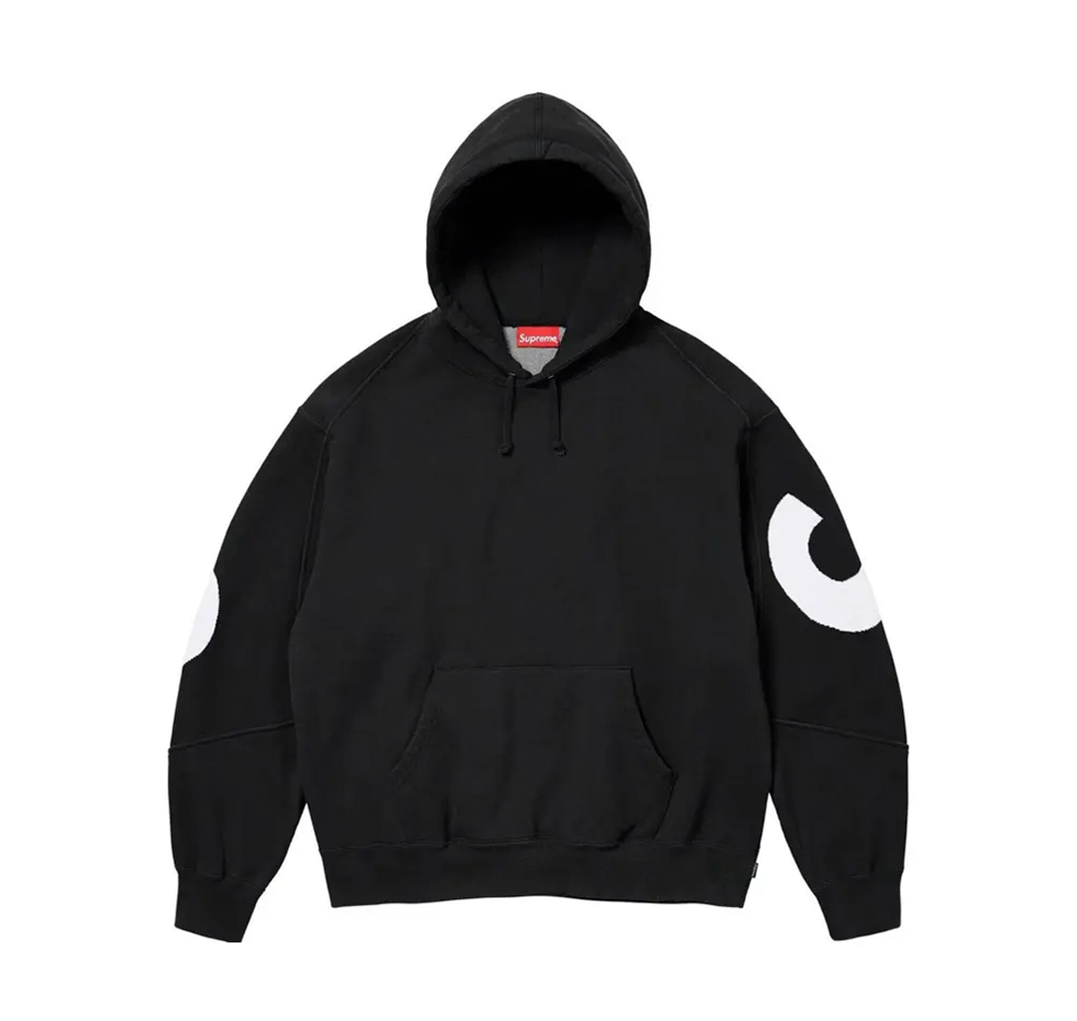 Supreme Big Logo Jacquard Hooded Sweatshirt Black