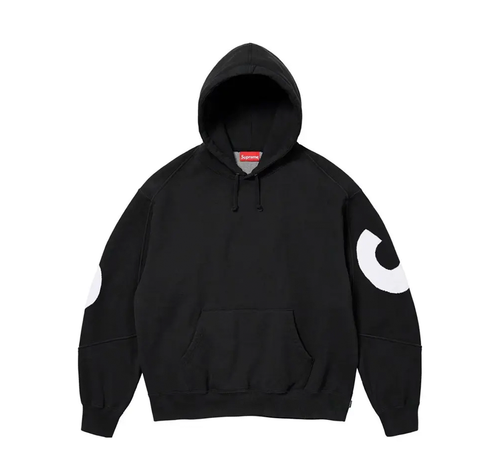 Supreme Big Logo Jacquard Hooded Sweatshirt Black