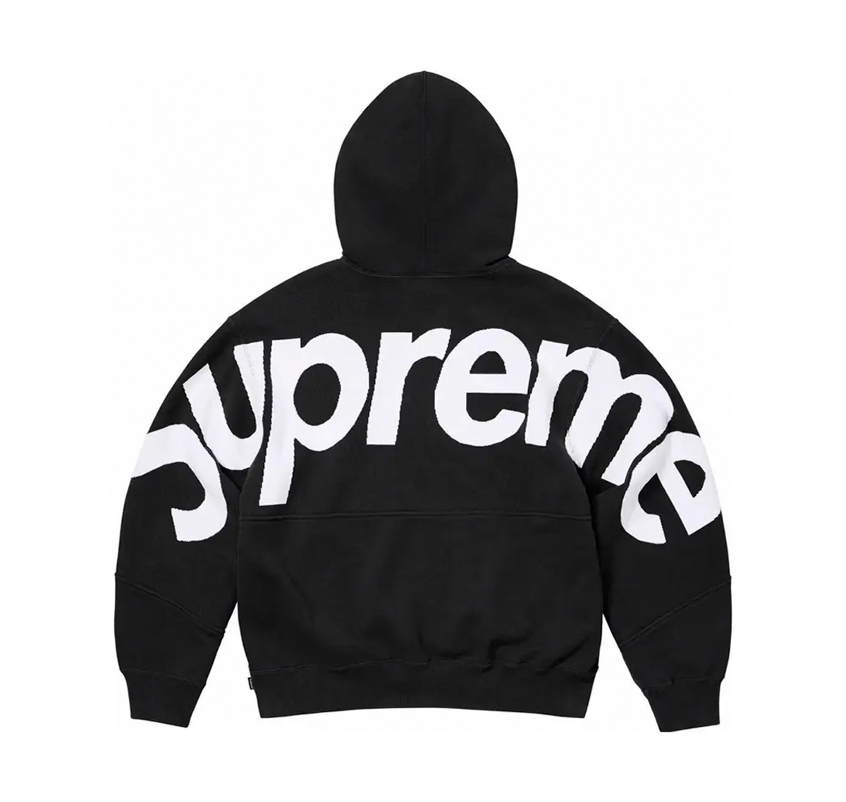 Supreme Big Logo Jacquard Hooded Sweatshirt Black