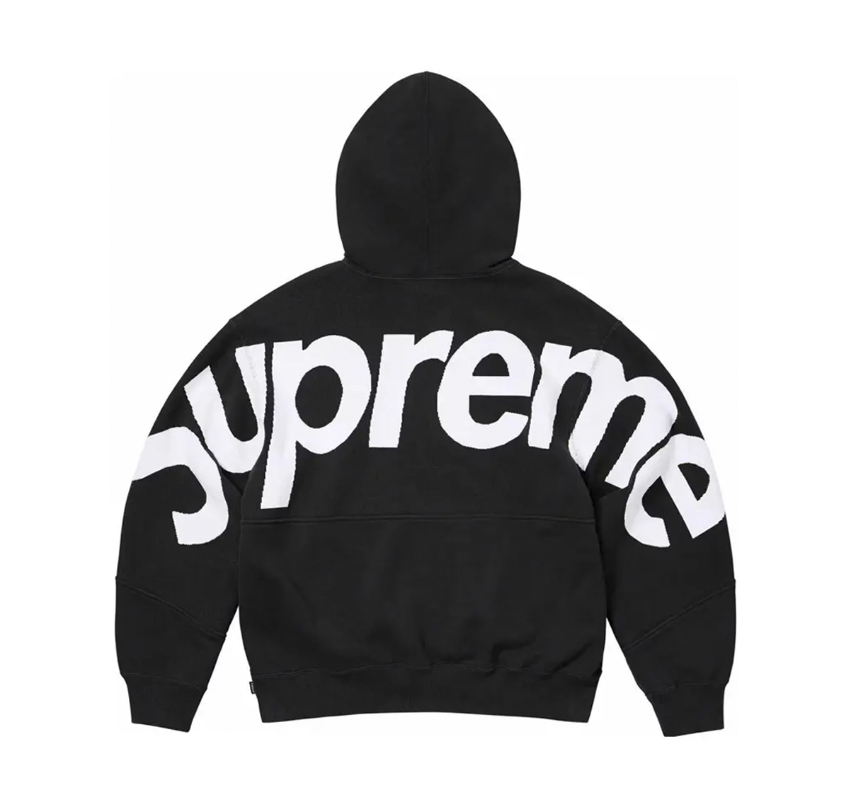 Supreme Big Logo Jacquard Hooded Sweatshirt Black