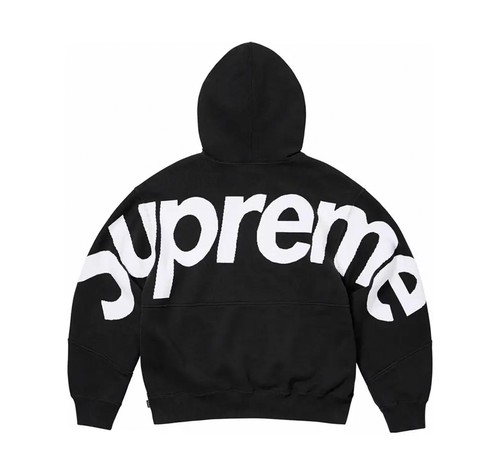 Supreme Big Logo Jacquard Hooded Sweatshirt Black