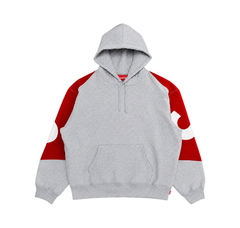 Supreme Big Logo Jacquard Hooded Sweatshirt Heather Grey