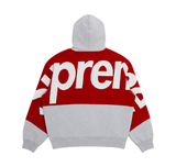 Supreme Big Logo Jacquard Hooded Sweatshirt Heather Grey
