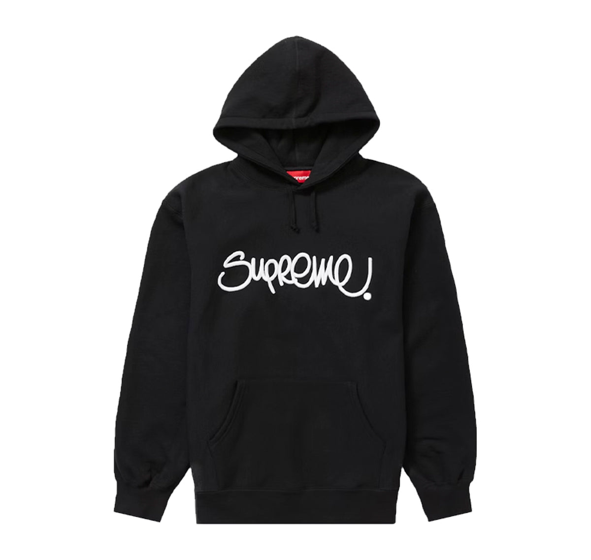 Supreme Raised Handstyle Hooded Sweatshirt Black