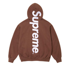 Supreme Satin Applique Hooded Sweatshirt (FW24) Brown