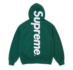 Supreme Satin Applique Hooded Sweatshirt (FW24) Dark Green