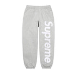 Supreme Satin Appliqué Sweatpant Heather Grey