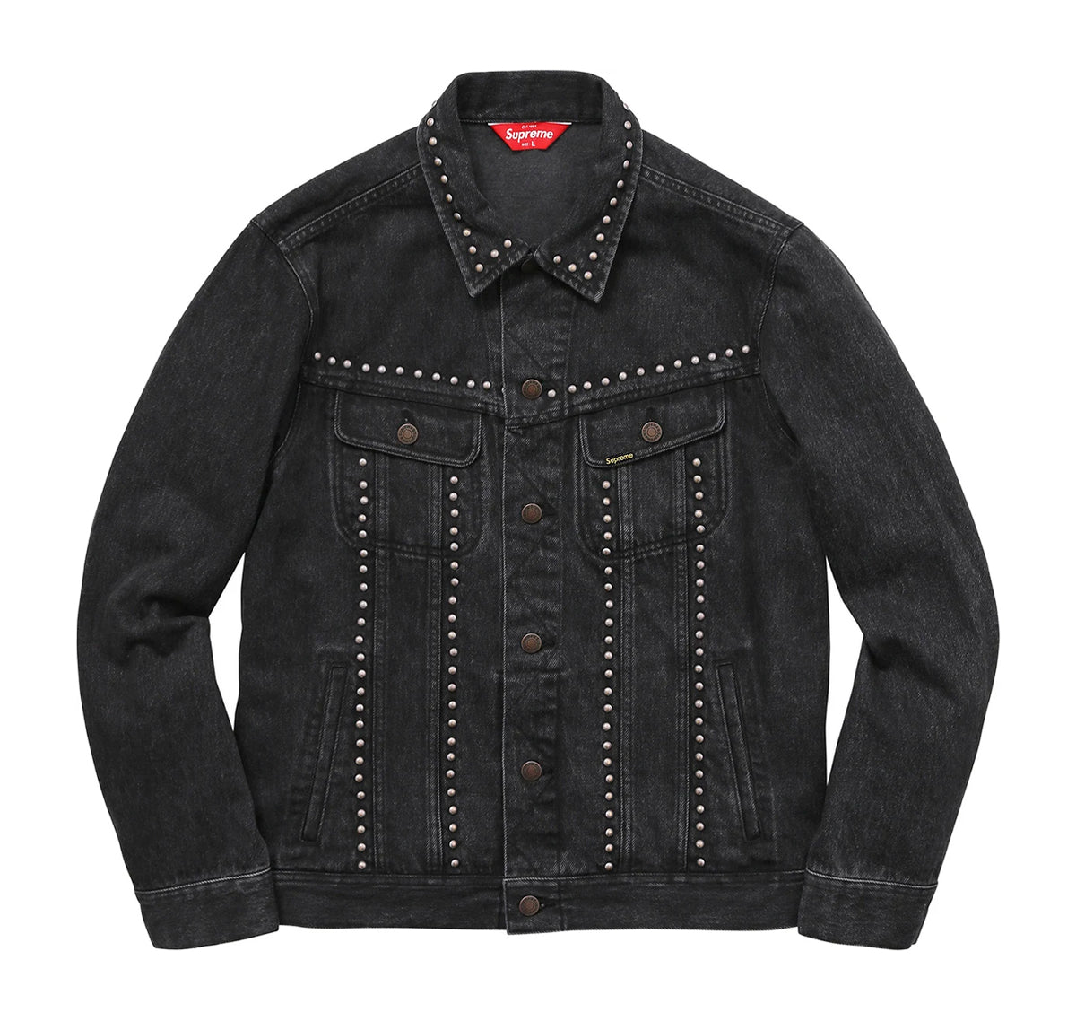 Supreme Studded Denim Trucker Jacket Black