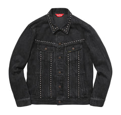 Supreme Studded Denim Trucker Jacket Black