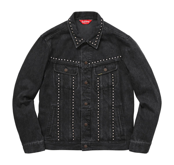 Supreme Studded Denim Trucker Jacket Black