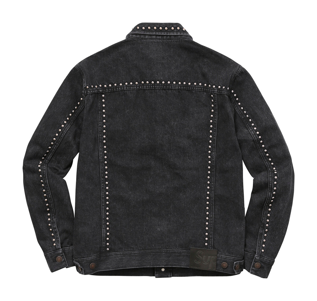 Supreme Studded Denim Trucker Jacket Black