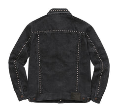 Supreme Studded Denim Trucker Jacket Black