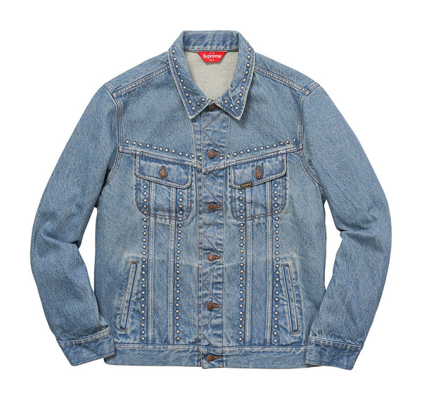 Supreme Studded Denim Trucker Jacket Blue