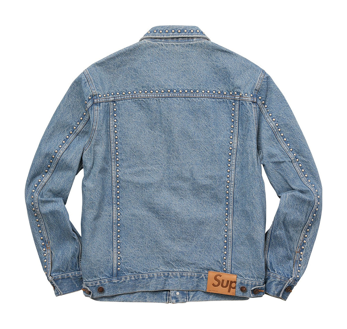 Supreme Studded Denim Trucker Jacket Blue