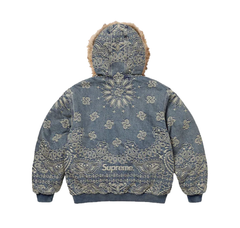 Supreme Bandana Jacquard Denim Hooded Work Jacket