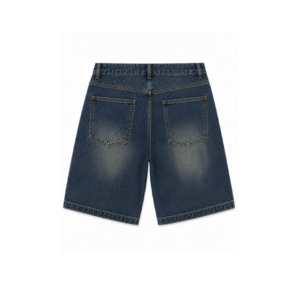 Valley Denim Shorts “Vintage Blue Rhinestone Logo” - vista alterna