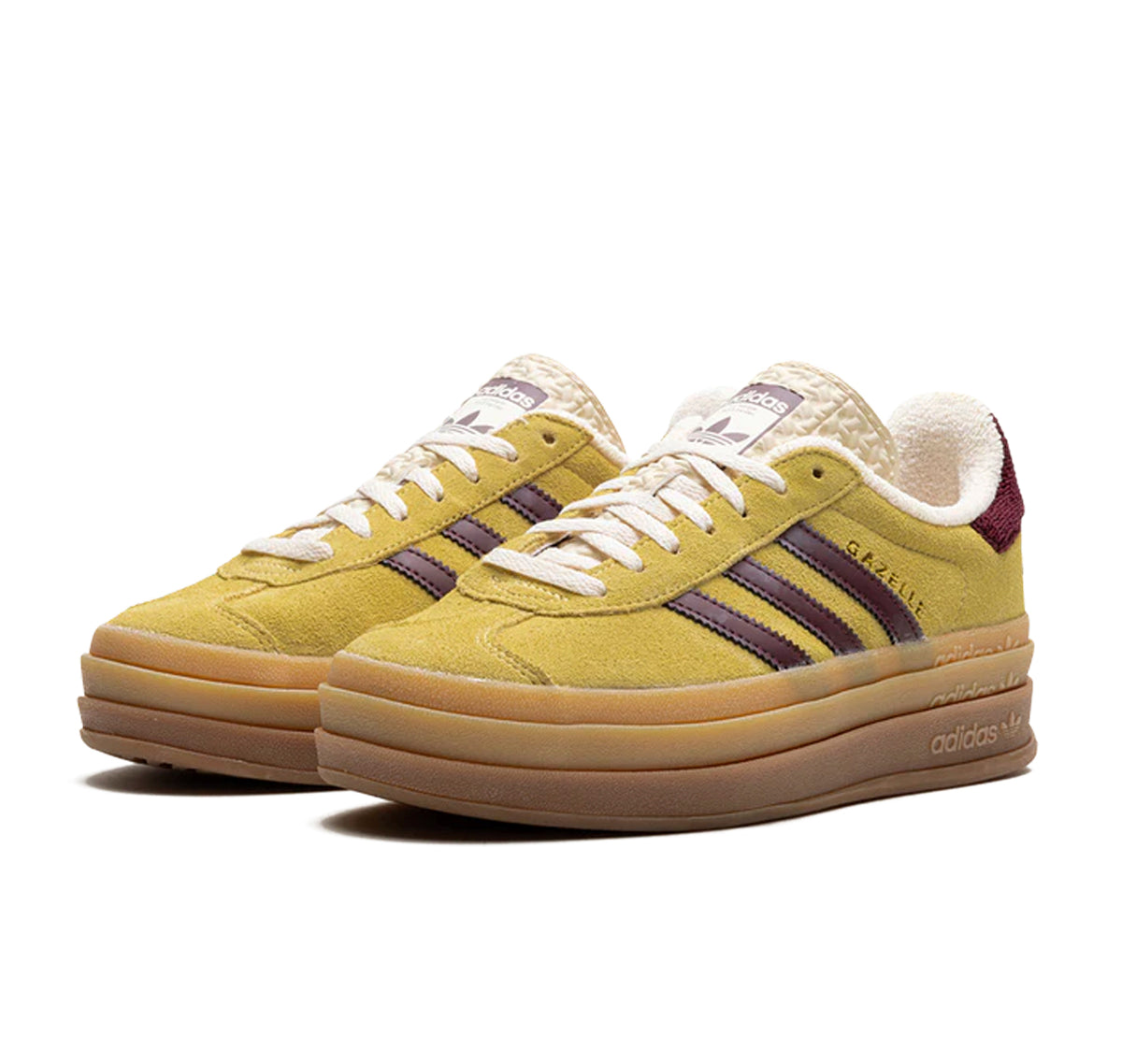 adidas Gazelle Bold "Almost Yellow Maroon"