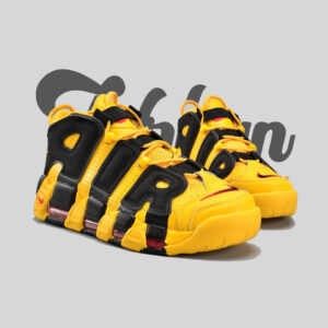 Nike uptempo shop black and yellow