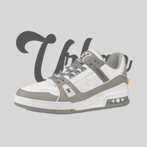Lv Louis Vuitton Trainer Maxl Chubby Ding blanco gris zapatos para