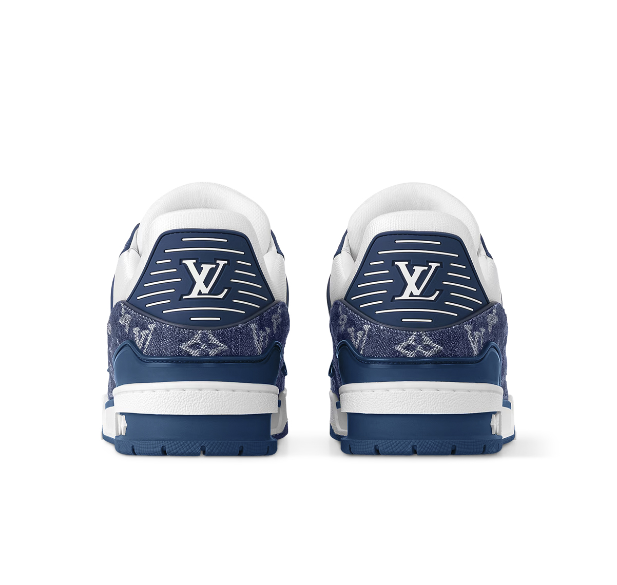 Louis Vuitton LV Trainer Monogram Denim White Blue - Imagen 3