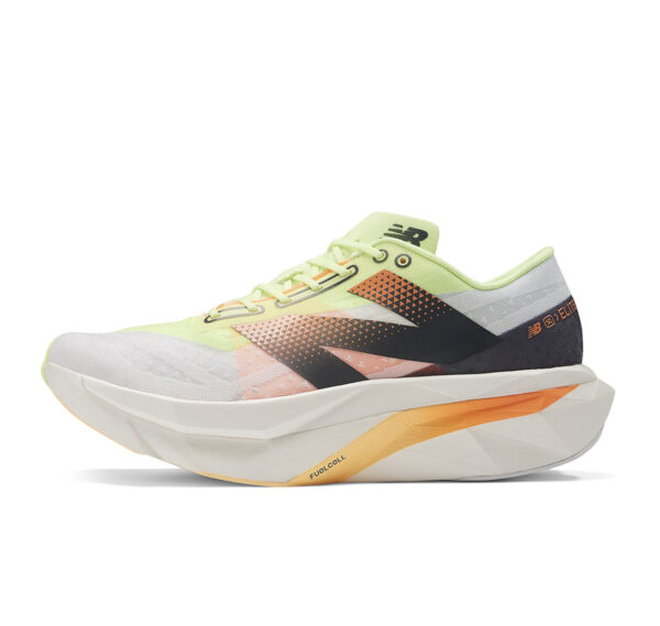 New Balance FuelCell SuperComp Elite v4 White Bleached Lime Glo Hot Mango