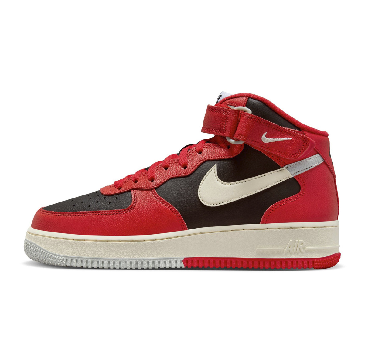 Nike Air Force 1 Mid LV8 "Split Black Red"