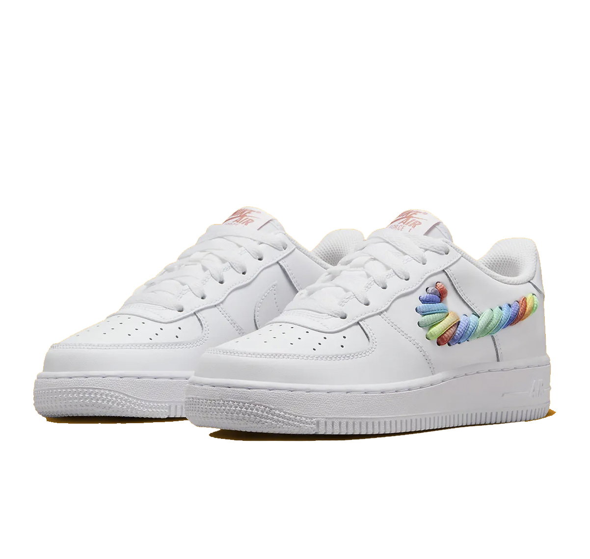 Nike Air Force 1 Low "White Rainbow Lace Swoosh" - Imagen 2