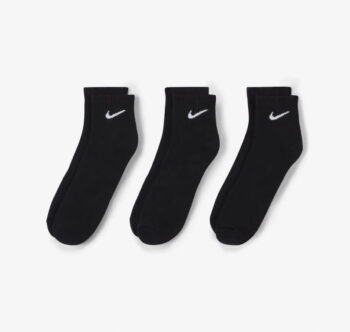 Medias Nike Negra Corta Pack x3