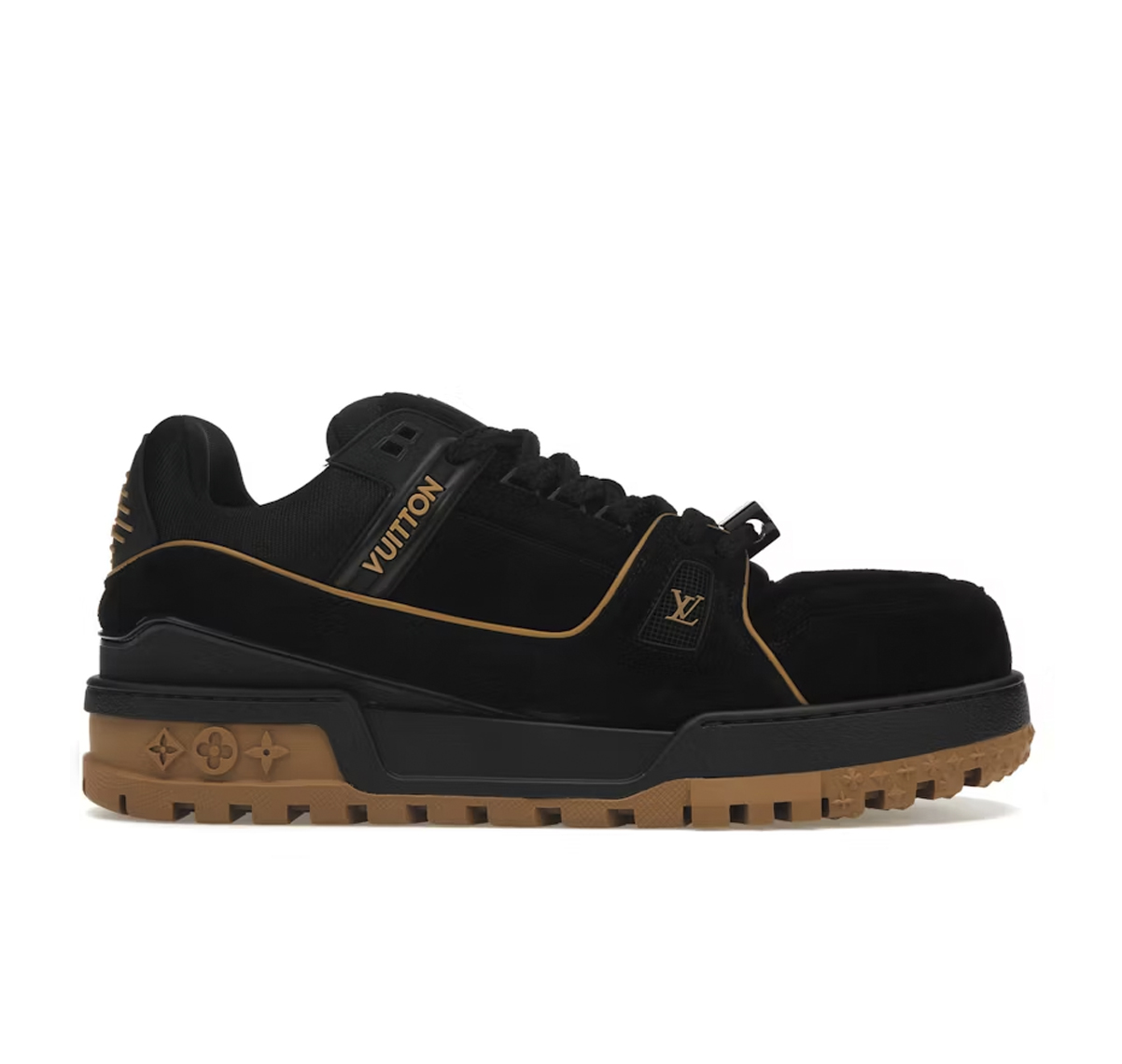 Louis Vuitton Trainer Maxi Black Brown Suede