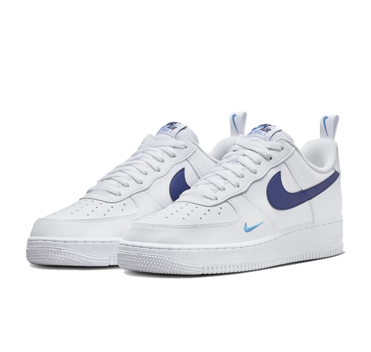 Nike Air Force 1 '07 White Deep Royal Blue - Imagen 2