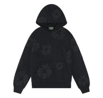 Denim Tears Cotton Wreath Hoodie Black Monochrome