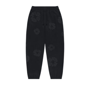 Denim Tears Mono Cotton Wreath Sweatpants Black