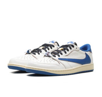 Jordan 1 Retro Low OG “Fragment x Travis Scott Sail Military Blue”
