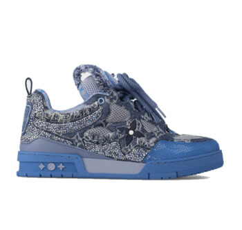 Louis Vuitton Skate Trainer “Blue Swarovski Monogram”