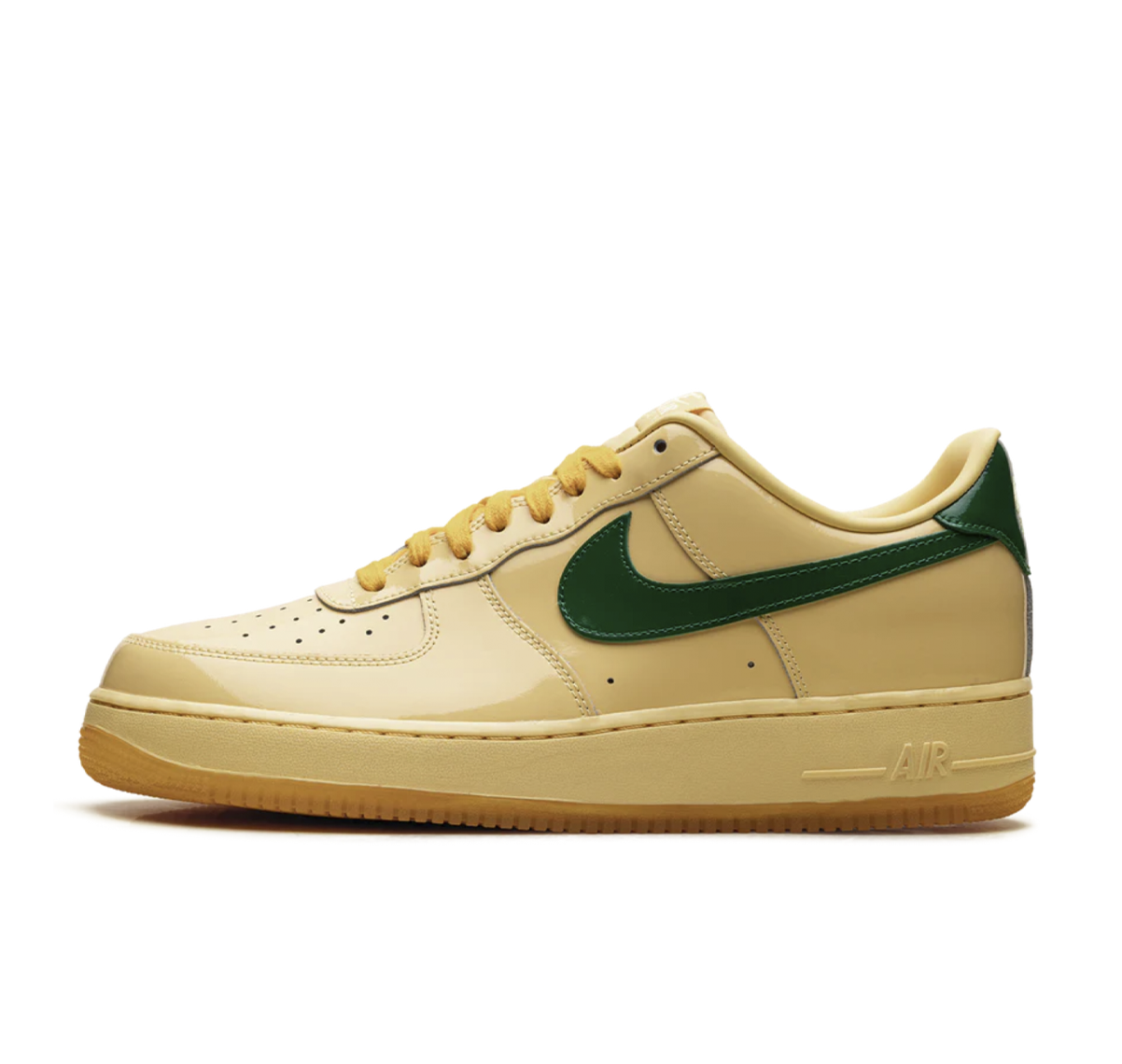 Nike Air Force 1 Low "Patent Leather Topaz Gold Pine Green"